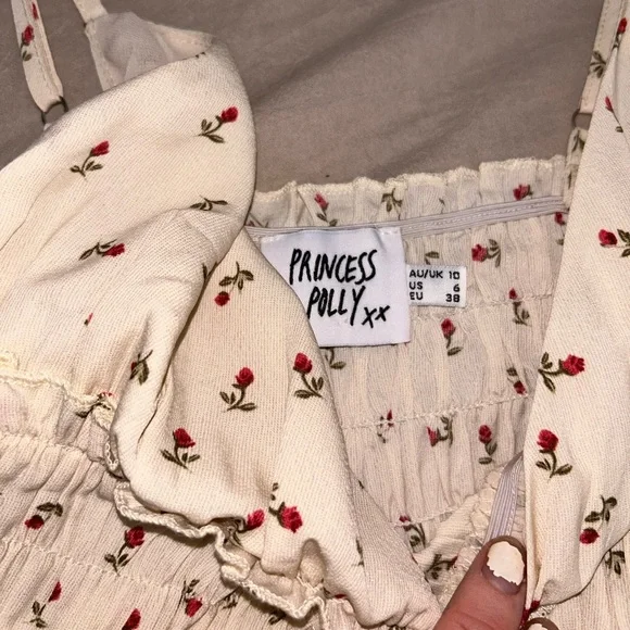 NWOT princess Polly roza mini dress beige - Picture 5 of 10